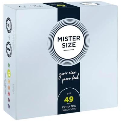 Abbildung von MISTER SIZE Kondome Extra Dünn &amp; Hauchzart Gefühlsecht Feucht Perfekte Passform Aus Naturkautschuk Latex für Natürliches Gefühl Höchste Sicherheit (36er Pack, 49mm)