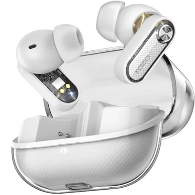 Abbildung von TOZO Crystal Pods Kopfhörer Kabellos Bluetooth 5.4 Kopfhörer, Hybrid Active Noise Cancelling Dual Mikrofone ENC AI Klarer Anruf, 35 Std Spielzeit, APP, IPX5 wasserdichte Weiß