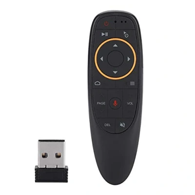 Abbildung von 2.4G Wireless Fernbedienung, Bewinner 17 Key Voice Air Tastatur Fernbedienung für Smart TV/Android TV Set Top Boxen/PC, integriertes 6 Achsen Gyroskop
