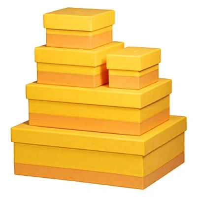 Abbildung von Rhodia 318983C Set mit 5 Boxen (aus italienischem Kunstleder, elegant und praktisch, ideal für Ihre Organisation) Stück, mohnrot