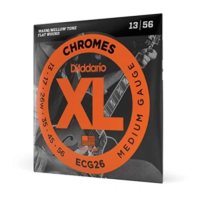 Abbildung von D&#039;Addario Gitarrensaiten E Gitarre Gitarren Saiten ECG26 Medium, 13 56 1 Stück