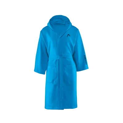 Abbildung von SWEET HOME Unisex Flauschig Head Active Damen und Herren, mit Kapuze Taschen, Leichter Bademantel aus Mikrofaser, schnell trocknend, weich, saugfähig platzsparend, Größe XL, Uniform Blue