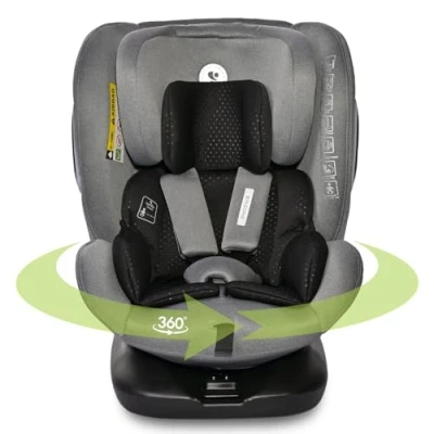 Abbildung von Lorelli Auto Kindersitz Phoenix mit Isofix, 360 Grad drehbar, (0 36 kg) Mitwachsender Autositz i Size 40 150cm Gruppe 0+/1/2/3, Babysitz ab Geburt, 5 Punkt Gurt, Einstellbare Kopfstütze, grau