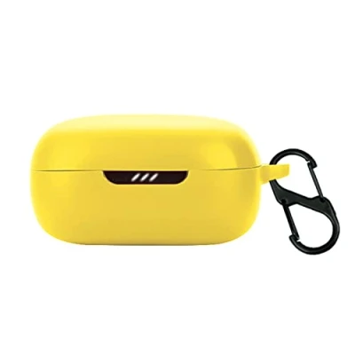 Abbildung von GIOPUEY Hülle für JBL Live Pro 2 TWS, Transparent TPU Stoßfeste Schutzhülle, Ultradünn, Kein Geruch, TWS Silikon Gelb