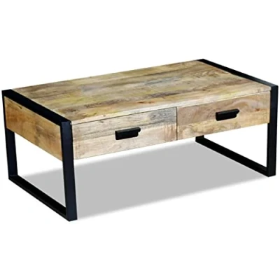 Abbildung von vidaXL Massivholz Couchtisch Beistelltisch Wohnzimmertisch Industrie Mango Holz