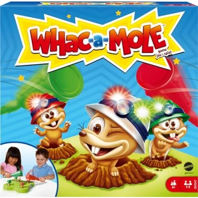 Abbildung von Mattel® Spiel &quot;Whac a Mole&quot; Hammerspiel Hau den Maulwurf GVD47, Kinderspiel Actionspiel Partyspiel, mit Lichtern und Geräuschen