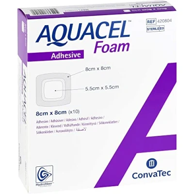 Abbildung von Aquacel Foam Adhäsiv 8x8 cm Verband 10 St