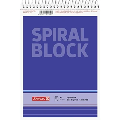 Abbildung von 10 x Brunnen Spiralnotizblock A5 liniert 50 Blatt