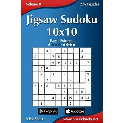 Abbildung von Jigsaw Sudoku 10x10 Easy to Extreme Volume 8 276 Puzzles