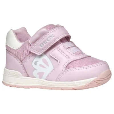 Abbildung von Geox B RISHON GIRL Lauflernschuh, Klettschuh, Mädchenschuh mit feinem Glitzer und Schmetterlings Motiv