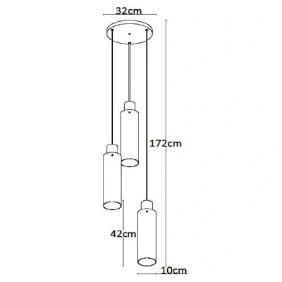 Abbildung von LUCIDE ORLANDO Pendelleuchten Ø 32 cm 3xE27 Rauchfarbe Grau