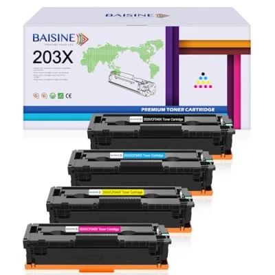 Abbildung von BAISINE 203X 203A Kompatibel für HP CF540X CF540A Toner Color Laserjet Pro MFP M281fdw M254dw M281fdn M254nw M280nw M281cdw M254dn Drucker Tonerkartusche