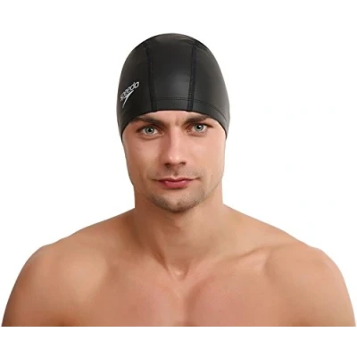 Abbildung von Speedo Unisex Erwachsene Pace Cap Schwimmkappe, Schwarz, Einheitsgröße