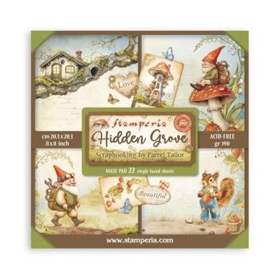 Abbildung von Stamperia Hidden Grove 8x8 Inch Paper Pack Maxi Backgrounds Selection (Single Face) (SBBSXB10)