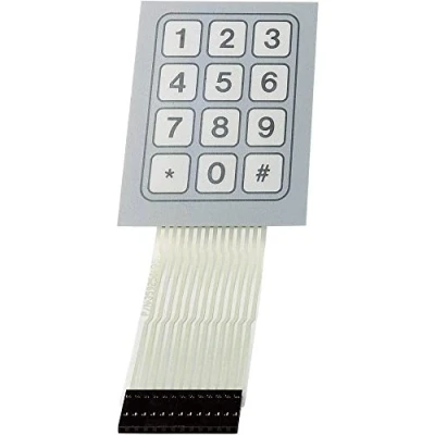 Abbildung von TRU Components 1341283 SU709948 Folientastatur Tastenfeld Matrix 1 x 12 1St