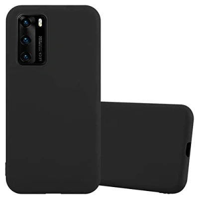 Abbildung von Cadorabo Hülle kompatibel mit Huawei P40 Schutzhülle TPU Silikon Case Candy Design Slim Kratzfest Weiche Gummi Rundumschutz für in Schwarz