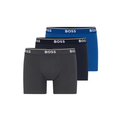 Abbildung von BOSS Power 3 PACK Boxerbriefs, Herren, Größe: XL, Open blue