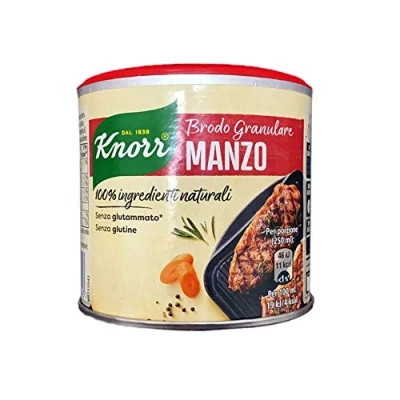 Abbildung von 6x Knorr Brodo Granulare Manzo Rindfleisch granulierte Brühe 100% natürliche Zutaten 135g Gluten frei Italienische