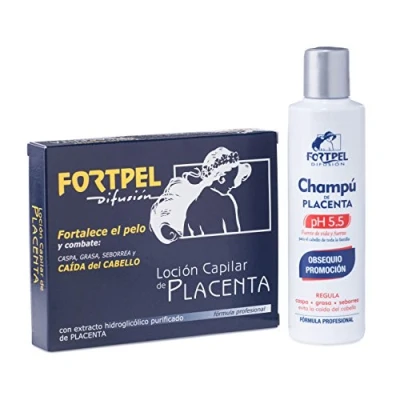 Abbildung von Valquer Placenta Haarpflegeset: Shampoo 200 ml + 6 Ampullen à 15