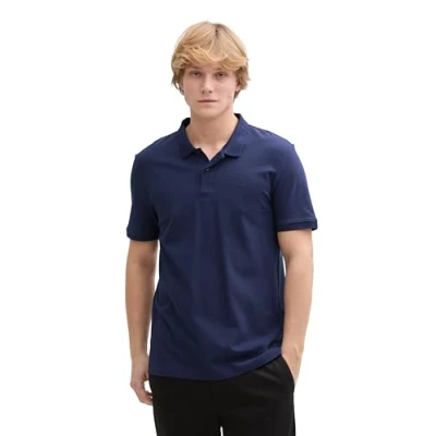 Abbildung von TOM Tailor Denim Basic Poloshirt, Herren, Größe: Small, Dark blueberry