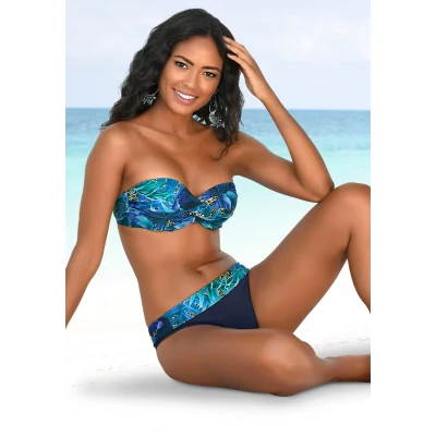 Abbildung von Lascana 2 SET Bikini blaubedruckt, Damen, Größe: 34xE, Blau bedruckt