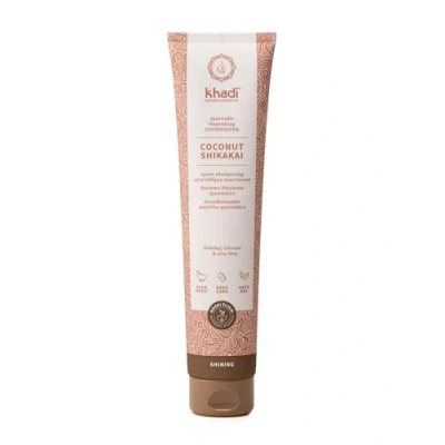 Abbildung von khadi COCONUT Shikakai Ayurvedischer Conditioner, 100% natürlich, silikonfrei, Kokosnuss &amp; für Geschmeidigkeit, Glanz, Kämmbarkeit, auch bei Locken, Vegane Haarpflege, Naturkosmetik 200ml