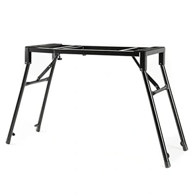 Abbildung von MUSIC STORE MXS A1B Keyboardtisch, Universeller Ständer für Keyboards und Synthesizer, Einstellbar, Zusammenklappbar, Gummifüße Sicheren Stand, Höhe 630 970 mm, Belastbarkeit bis 80 kg