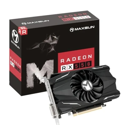 Abbildung von maxsun Grafikkarten AMD Radeon RX 550 Grafikkarte 4GB Graphics Card ITX Computer PC Gaming GPU, 128 Bit DirectX 12 PCI Express X16 3.0 DVI D Dual Link, HDMI, DisplayPort