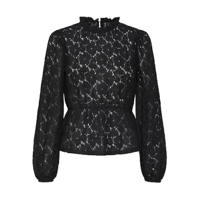 Abbildung von Pieces Pcjanessa Langarmshirt, Damen, Größe: XL, Black