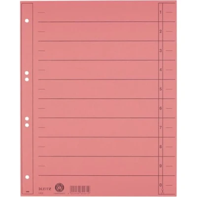 Abbildung von Leitz Trennblatt 16580025 A4 230g Karton rot 100 Stück