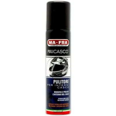 Abbildung von Ma Fra, Helmreiniger, Spray zur Innenreinigung des Helms, beseitigt schlechte Gerüche und desinfiziert die Helmpolsterungen, ohne Streifen zu hinterlassen, Menge: 150 ml