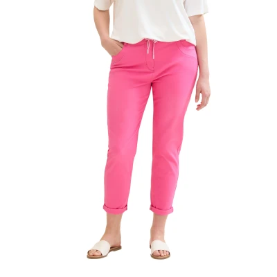 Abbildung von TOM TAILOR PLUS Jogger Pants, im 5 Pocket Stil mit Stretch und Bindeband