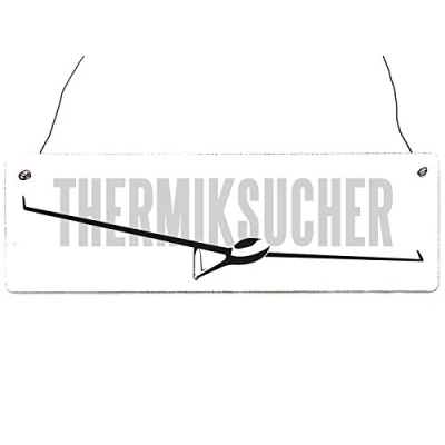Abbildung von Interluxe Türschild Holzschild THERMIKSUCHER Segelflieger Geschenk Segelflug segeln Shabby Dekoration