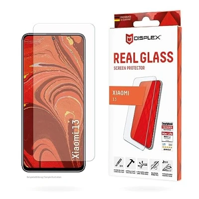 Abbildung von Xiaomi 13 Panzerglas Displex Real Glass 2D Bildschirmschutzfolie für das