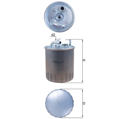 Abbildung von MAHLE ORIGINAL KL 100/1 Kraftstofffilter Leitungsfilter 10 MERCEDES BENZ: Vaneo, A Klasse