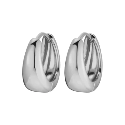 Abbildung von Heideman Ohrringe Name Damen aus hochwertigem Edelstahl silber gold rosegold farbend poliert Ohrstecker für Frauen Creolen 15mm Durchmesser