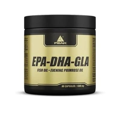 Abbildung von PEAK EPA DHA GLA 90 Kapseln I Omega 3 6 Fettsäuren Diät Nachtkerzenöl hochkonzentriert normale Gehirnfunktion 124 g