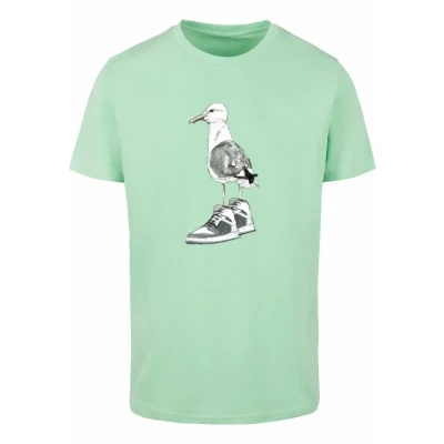 Abbildung von Mister TEE Seagull Sneakers Tshirt print, Herren, Größe: Medium, Neo mint