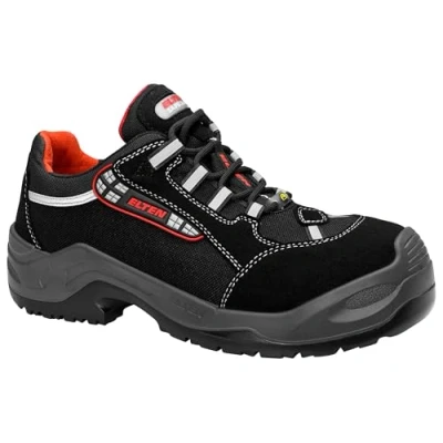 Abbildung von ELTEN Sicherheitsschuhe SENEX AL ESD S3, Herren, Textil, Aluminiumkappe (leichter als Stahlkappe), leicht, sportlich, Schwarz/Rot, Größe: 48