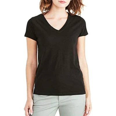 Abbildung von Dockers SLIM FIT V NECK Tshirt basic, Damen, Größe: XS, Beautiful black