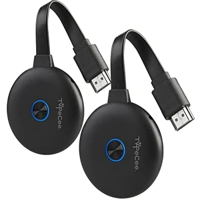 Abbildung von TVPeCee Wireless HDMI Streaming: 2er Pack WLAN Streaming Empfänger für Miracast, AirPlay &amp; DLNA (HDMI Dongle, Stick, iPhone Smartphone)