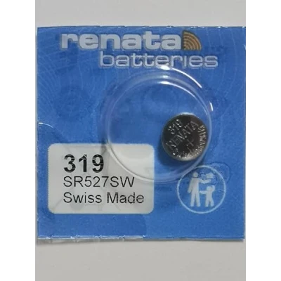 Abbildung von Renata/Swatch Group Knopfzellen Silberoxid Silberoxid, 1,55 V, 21 mAh, kompatibel mit: 280 60; 319; 615; D319; GP319; SB Ae ; SR527SW SR64; V319