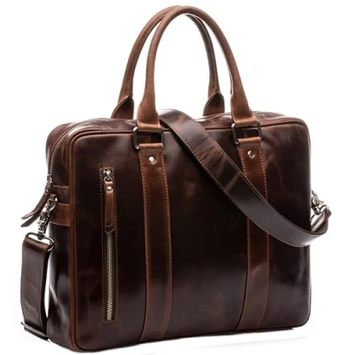 Abbildung von SID &amp; VAIN Business Laptop 15&quot; Stoked Notebooktasche, Größe: One Size, Braun cognac