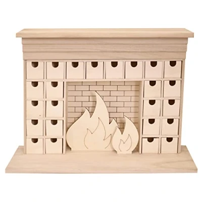 Abbildung von Artemio Adventskalender Kamin 46,5 x 33 cm