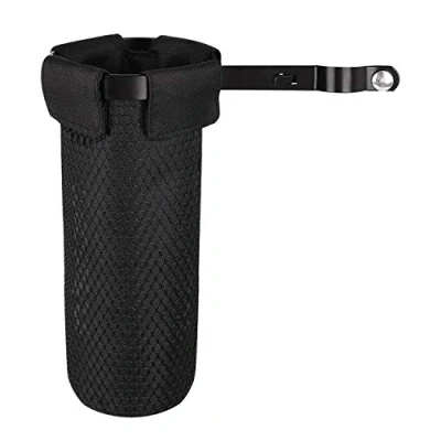 Abbildung von IPENNY Drumstick Halter Trommelstockhalter Trommelstock Tasche Klettverschluss Oxford Plus Baumwoll Beutel mit Metallklemme für Drum Schwarz