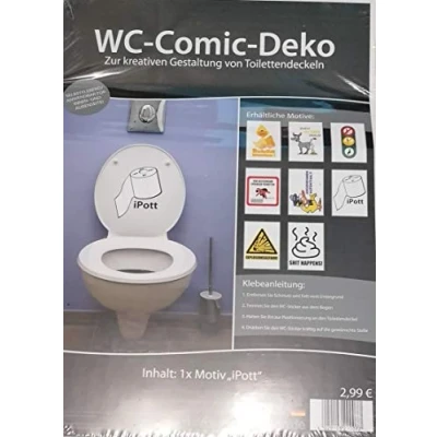 Abbildung von MotoVin WC Sticker/WC Aufkleber/WC Tattoo/Klo Aufkleber/Toiletten Deko iPott