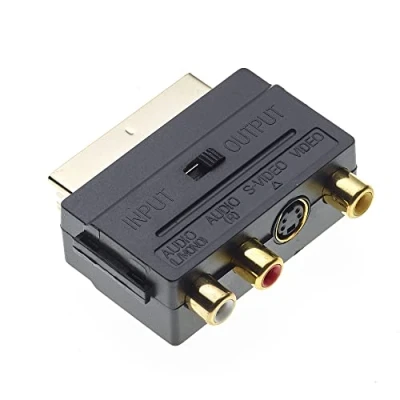 Abbildung von SCART Adapter, 2 Stück 1x SCART, 3X RCA Audio Adapter Konverter