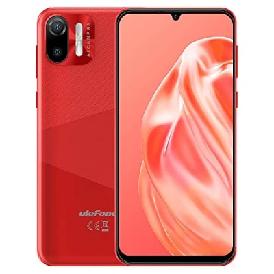 Abbildung von Ulefone 3G Smartphone ohne Vertrag, Note 6, 8,5mm Ultra Dünn DUAL SIM Handy, 6,1&#039;&#039; HD+ Bildschirm, 3 Karten Slot Design, Android 11 Go, 1GB + 32GB, 2MP+5MP Kamera, Gesichts Entsperrung GPS Rot