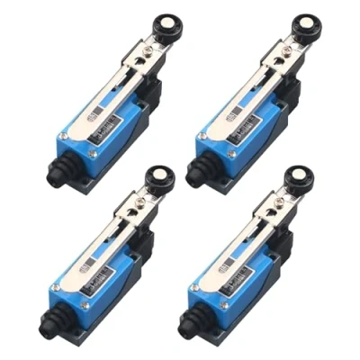 Abbildung von 4 Stück Verstellbar Endschalter: Lever Endschalter 1NC 1NO Rollerhebel mit 5CM Verstellbar, Selbstrückstellend Wechselschalter ME 8108 Limit Schalter, Endlagenschalter für Elektrische Steuerschalter