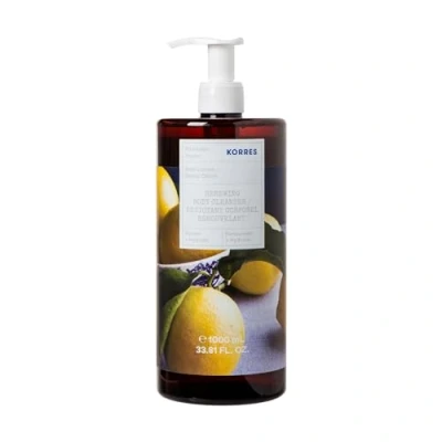 Abbildung von KORRES BASIL LEMON Revitalisierendes Duschgel in XXL Größe, mit leckeren Duft von frischem Basilikum &amp; prickelnden Zitrusakkord, Jumbo Size, vegan, 1l